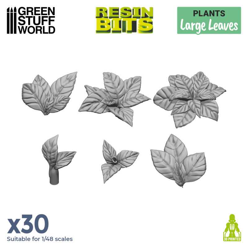3D printed set - Large Leaves | Plants and vegetation