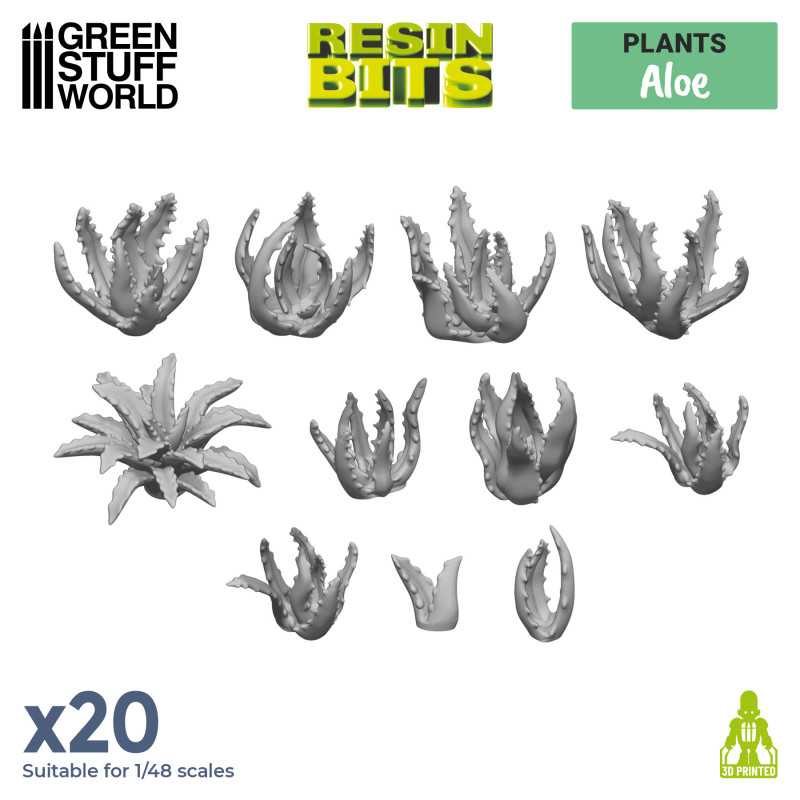 Set imprimé en 3D - Aloe | Plantes et végétation