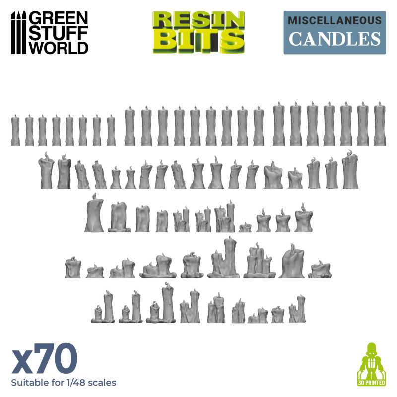 3D Printed Set - Resin Candles | Compatible with Warhammer candles 3D Printed Set - Resin Candles | Compatible with Warhammer candles