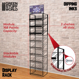 GSW METAL display stand with 60ml bottles with banner | Shop displays