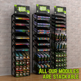 METAL DOUBLE DISPLAY - 60ml bottles with banner | Shop displays