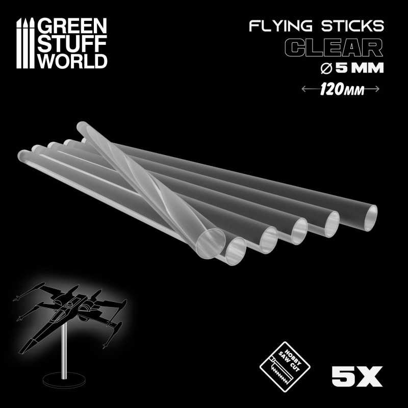 Acrylic Rods - Round 5 mm CLEAR | Flying Stem Acrylic Rods - Round 5 mm CLEAR | Flying Stem