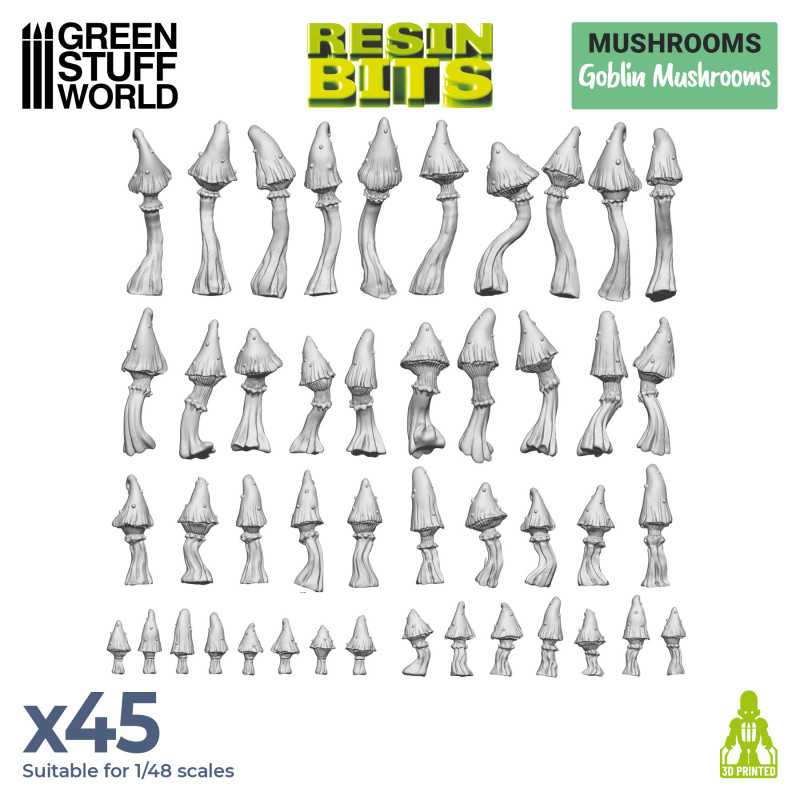 Set imprimé en 3D - Champignons gobelins | Plantes et végétation Set imprimé en 3D - Champignons gobelins | Plantes et végétation