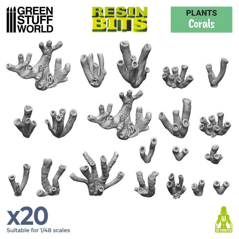 Set impreso en 3D - Corales Plantas y vegetacion