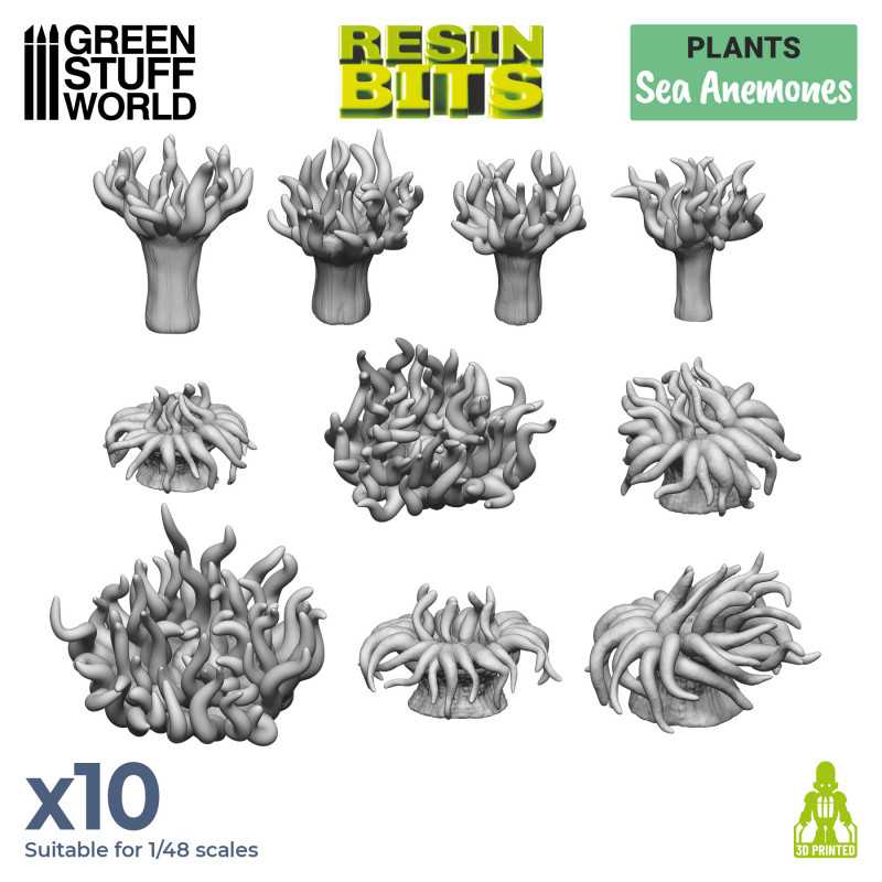 Set impreso en 3D - Anémonas de mar Plantas y vegetacion