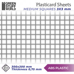 ▷ Glatte Plastikcard 1 mm - 5 Platten