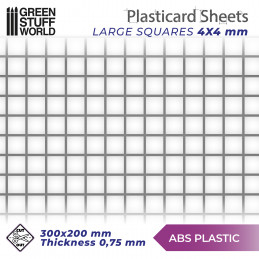 ABS Plasticard - Thread Diamond HO 0.75mm Textured Sheet