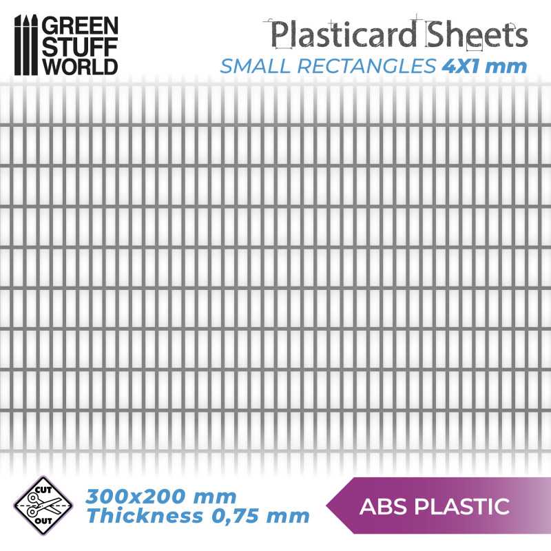 ABS Plasticard - SMALL RECTANGLES Textured Sheet - A4 | Textured Sheets ABS Plasticard - SMALL RECTANGLES Textured Sheet - A4 | Textured Sheets