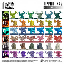 Set de pintura - Coleccion Dipping 01 Tintas Dipping inks