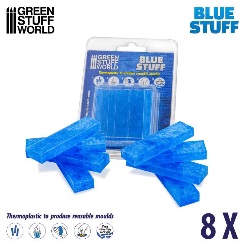 Blau Stuff Sofort Abformmasse - 8 Streifen | Wiederverwendbare BLUE STUFF