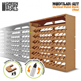 Organizador Modular Pinturas - VERTICAL 17ml Organizadores de madera DM