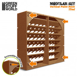 Organizador Modular Pinturas - VERTICAL 17ml Organizadores de madera DM