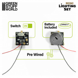 Mini kit d'éclairage avec interrupteur et pile CR927 | Électronique pour modélisme