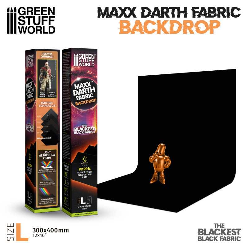 Toiles de fond - Maxx Darth Noir - 300x400mm | Toiles de fond