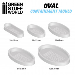5x Containment Moulds for Bases - Oval