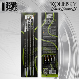 SILVER SERIES (S) Paint brush set | Kolinsky Brushes