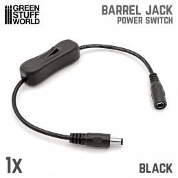 Barrel Jack Netzschalter - Schwarz | Hobby-Elektronik
