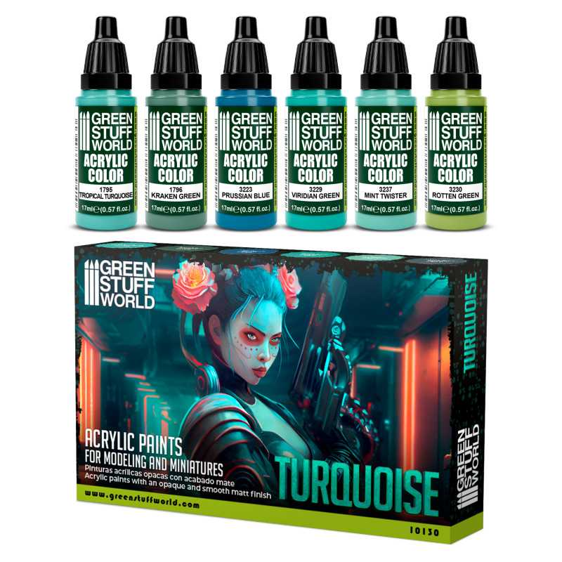 Farbset - Türkis | Acrylfarben set Farbset - Türkis | Acrylfarben set