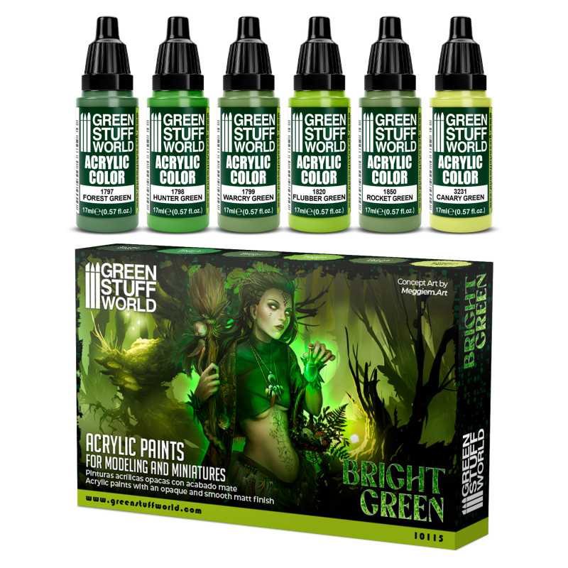 Paint Set - Bright Green | Model Paint Sets
