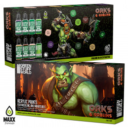 Vallejo Paint 17ml Bottle Orcs & Goblins Game Color Paint Set (8 Colors) 