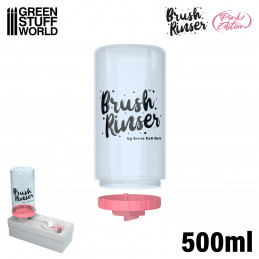 BRUSH RINSER BOTTLE 500ml - Pink