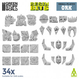 3D printed set - Small Ork plates | Resin items