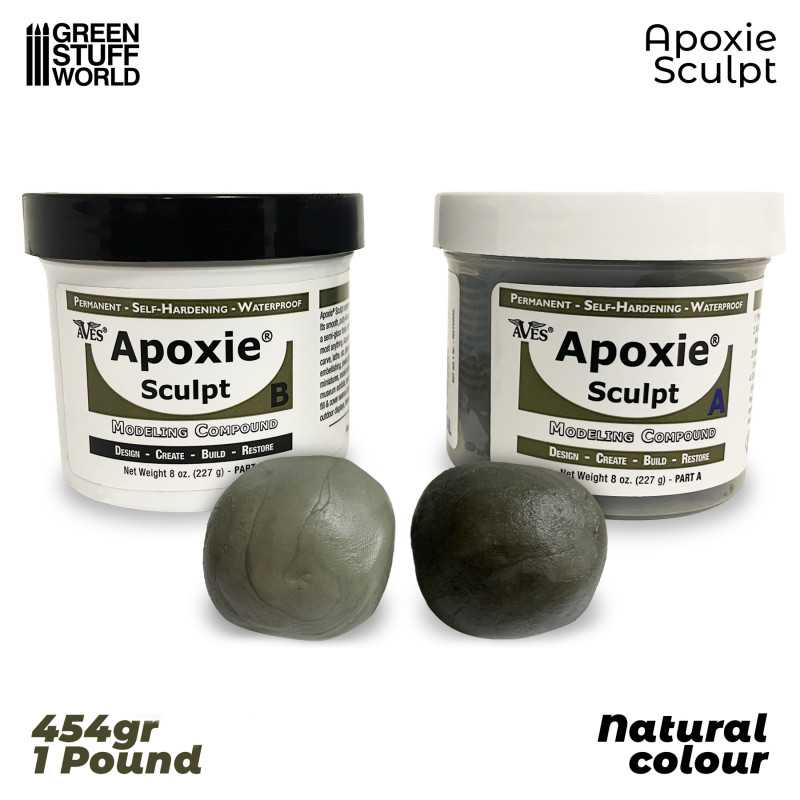 Aves Apoxie Sculpt 2 Part Modeling Clay Compound, A and B Waterproof  Molding Clay for Sculpting, Repairs and More, 1lb Natural 