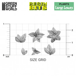 Set impreso en 3D - Hojas largas Plantas y vegetacion