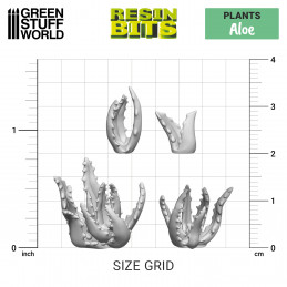 Set impreso en 3D - Aloe Vera Plantas y vegetacion