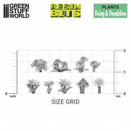 Set impreso en 3D - Margarita y Diente de Leon Plantas y vegetacion