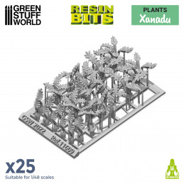 Set impreso en 3D - Plantas Xanadu Plantas y vegetacion