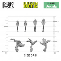 Set stampato in 3D - Piante Xanadu | Piante e vegetazione