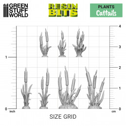 Set impreso en 3D - Juncos Plantas y vegetacion