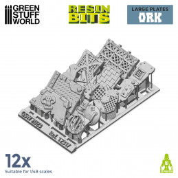 3D printed set - Large Ork plates | Resin items