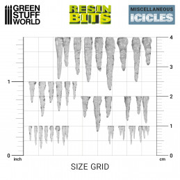 3D Printed Set - Resin Stalactites and Icicles | Transparent resin bits