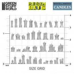 Set imprimé en 3D - Bougies en Résine | Bougies Warhammer compatibles