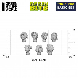 Female Heads Basic Set | Resin items