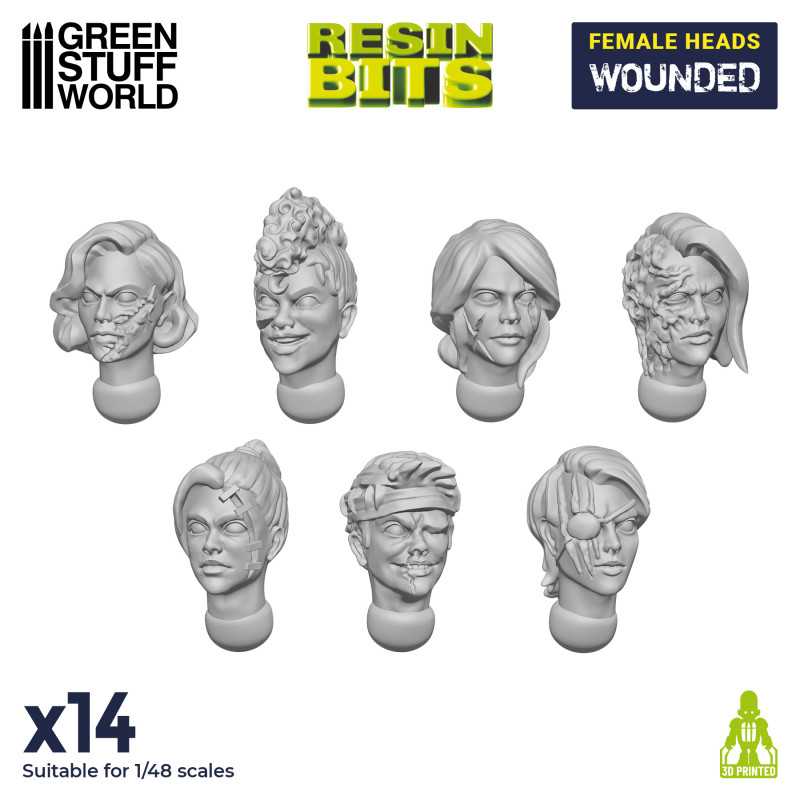 Female Heads WOUNDED | Resin items