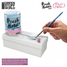 Brush Rinser Rose - Distributeur d'eau | Nettoyant Pinceaux Peinture