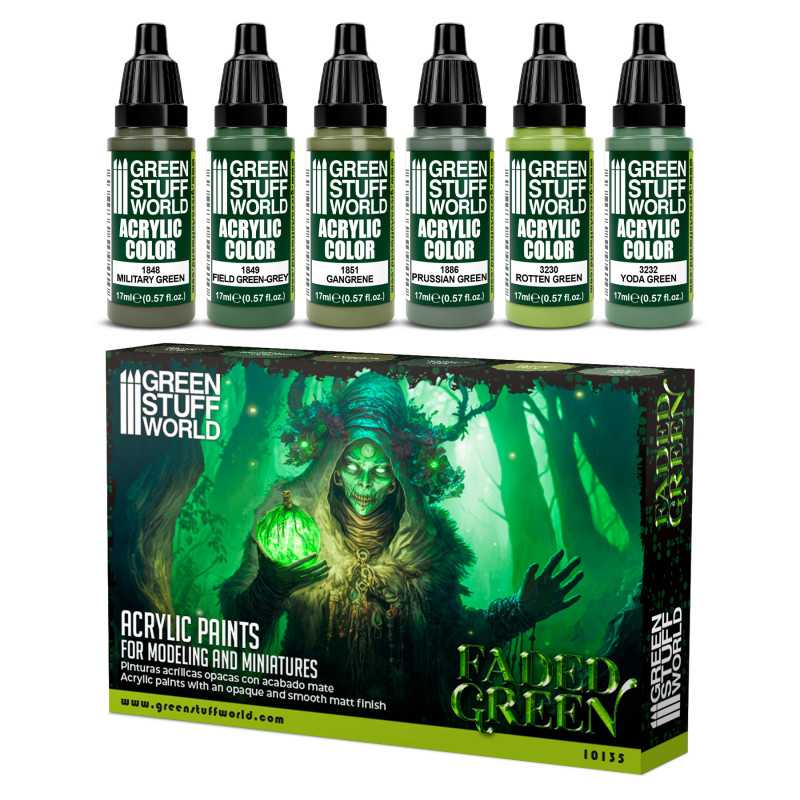 Farbset - Faded Green | Acrylfarben set