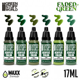 Farbset - Faded Green | Acrylfarben set