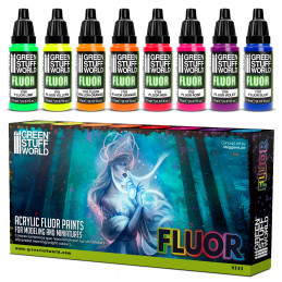 Set 8x Fluoreszierende farbe | Fluoreszierende Farben