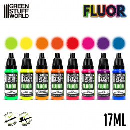 Set 8x Fluoreszierende farbe | Fluoreszierende Farben