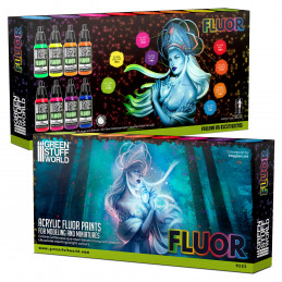 Set 8x Fluoreszierende farbe | Fluoreszierende Farben