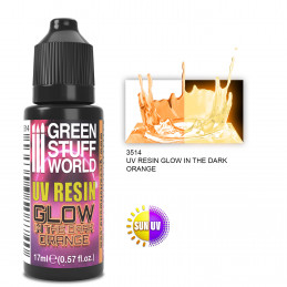 Résine orange ultraviolette - GLOW 17ml | Résine UV