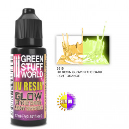 Resina Ultravioleta Naranja Claro - GLOW 17ml Resina UV