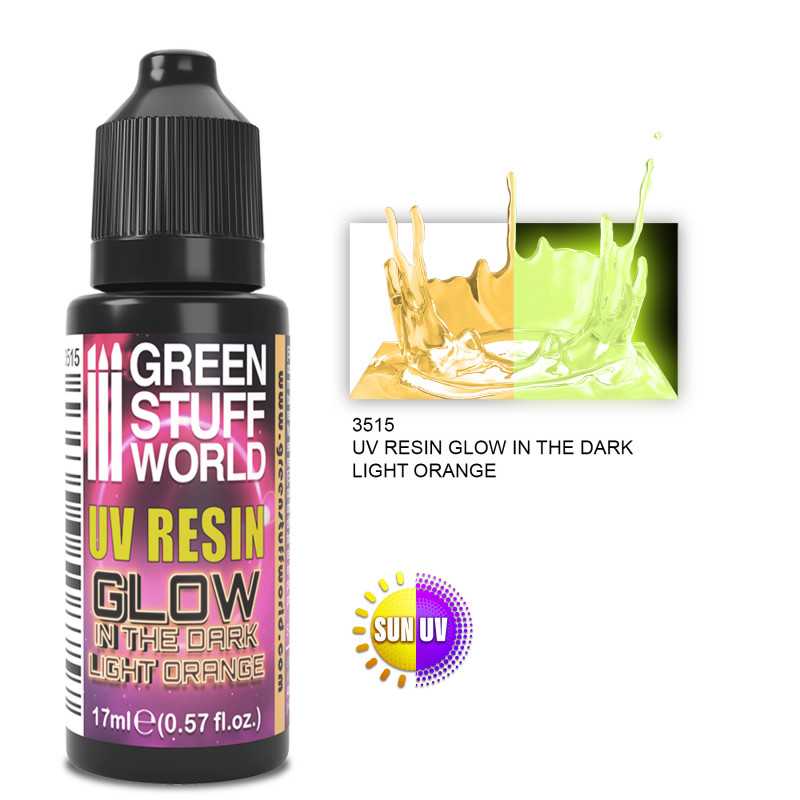 Résine Orange Clair ultraviolette - GLOW 17ml | Résine UV