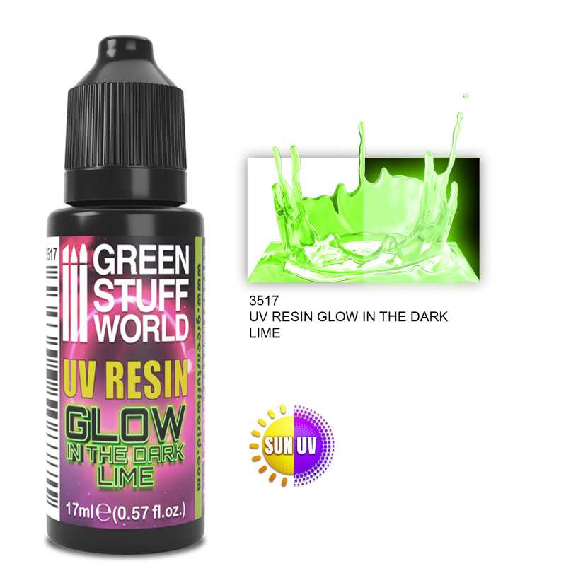 UV RESIN 17ml LIME Glow in the Dark GSW
