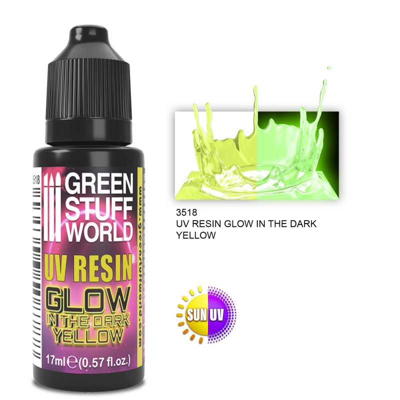 Résine Jaune Ultraviolette - GLOW 17ml | Résine UV