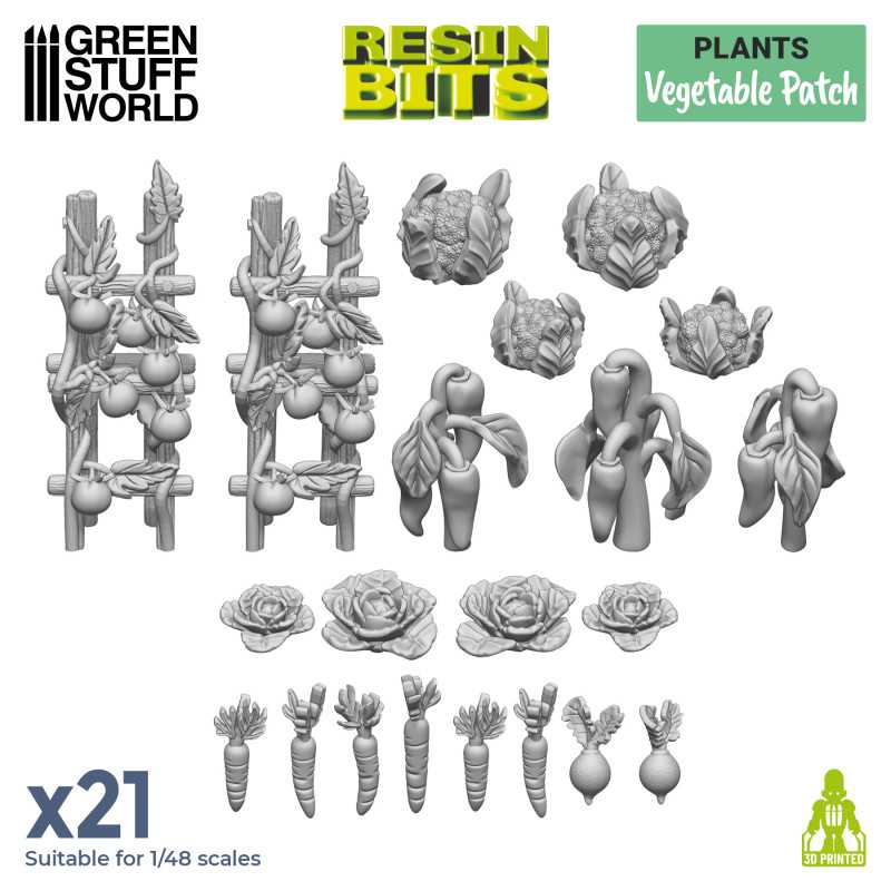 Set impreso en 3D - Huerto Plantas y vegetacion